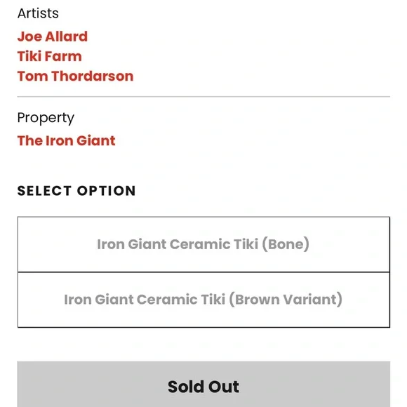 Limited Edition Mondo Iron Giant Tiki Mug (brown variant)